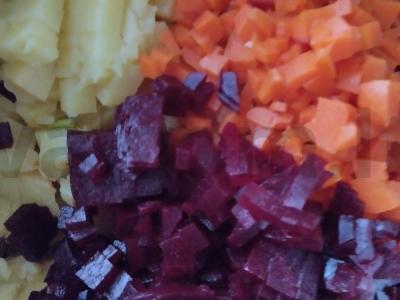 Vinegretas su majonezu ir garstyčiomis Žingsnis 1