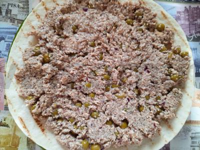 Rulėliai su tofu, karališkais grybais ir žirneliais Žingsnis 4