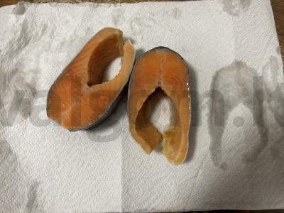 Lašišos steikas su grietinėlės ir ikrų padažu Žingsnis 1