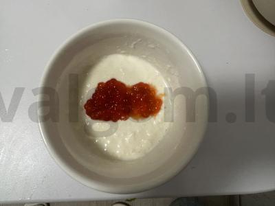 Lašišos steikas su grietinėlės ir ikrų padažu Žingsnis 7