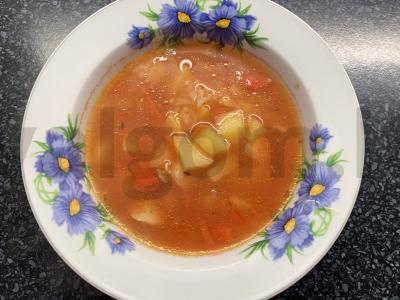 Pomidorų sriuba su ryžiais ir vištiena Žingsnis 9