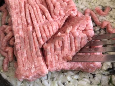 Makaronai su faršu ir paprika Žingsnis 3