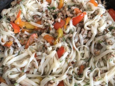 Makaronai su faršu ir paprika Žingsnis 9