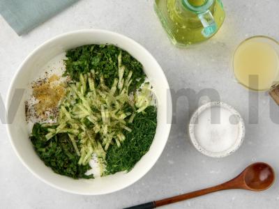 Saldus bulvės su dzadzikiais ir bekonu Žingsnis 3