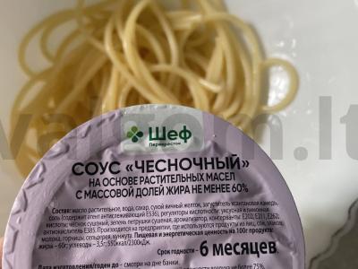 Makaronai „Rūsys“ su česnaku padažu Žingsnis 4