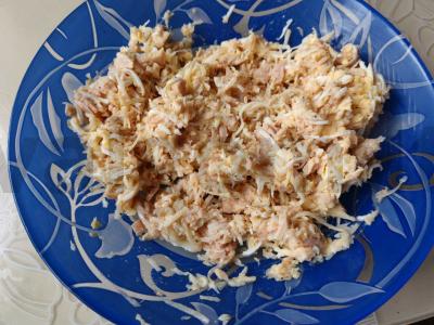 Įdaryti pomidorai su tunu ir kiaušiniu Žingsnis 5