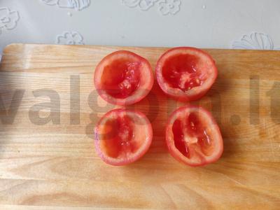 Įdaryti pomidorai su tunu ir kiaušiniu Žingsnis 7