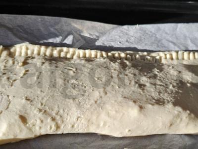 Patingėti khachapuri iš sluoksniuoto tešlos su varške Žingsnis 3