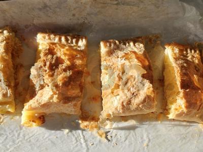 Patingėti khachapuri iš sluoksniuoto tešlos su varške Žingsnis 4