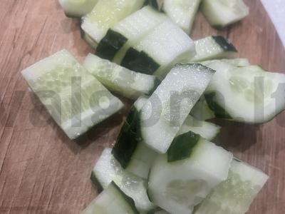 Salotas „Nuotaika“ su sūriu Žingsnis 1