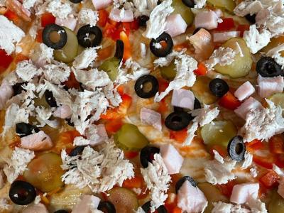 Pica „Asorti“ su vištienos filė ir kiauliena Žingsnis 3