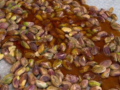 Pistacijų sausainiai su aviečių ir mandarinų džemu Žingsnis 6