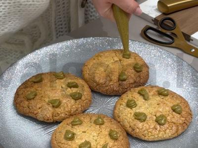 Pistacijų sausainiai su aviečių ir mandarinų džemu Žingsnis 9