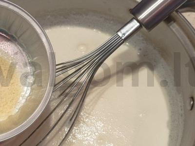 Panna cotta „Plunksna“ Žingsnis 2