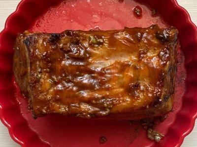 Marinuota kiaulienos krūtinėlė, kepta orkaitėje Žingsnis 8