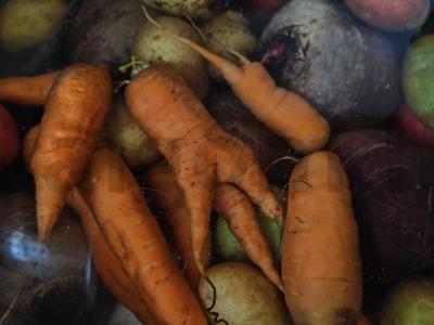 Vinegretas su raudonuoju svogūnu Žingsnis 1