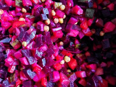 Vinegretas su raudonuoju svogūnu Žingsnis 3