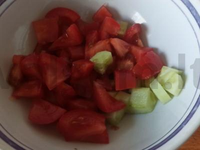 Daržovių salotas su žemės riešutais Žingsnis 1