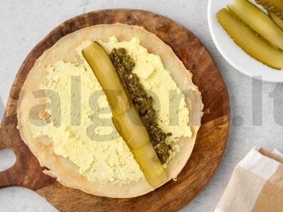 Užkandžių blynai su varške ir sūriu Žingsnis 9