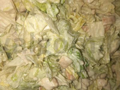 Cezario salotas su garstyčiomis ir česnaku Žingsnis 10