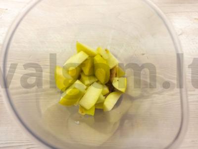 Obuolių-bananų kokteilis su kefyru Žingsnis 1