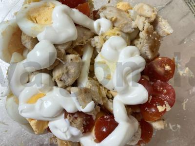 Salotos su vyšniniais pomidorais Žingsnis 5