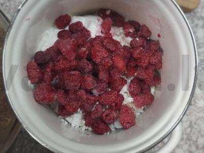 Sūrio pyragas „Avietinis“ Žingsnis 2