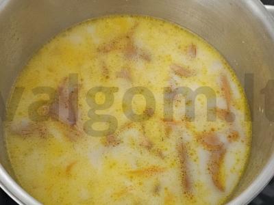 Grietininė sriuba su voveraitėmis Žingsnis 7