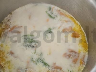 Grietininė sriuba su voveraitėmis Žingsnis 8