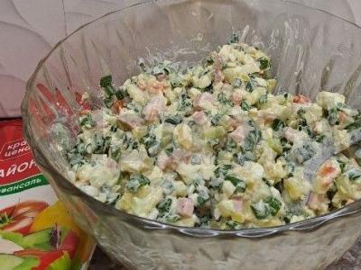 Olivjė su dešra, daržovėmis ir maltu juoduoju pipiru Žingsnis 13