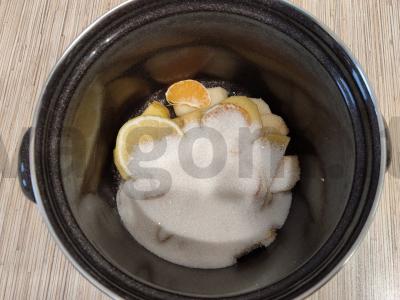 Obuolių, citrinos ir mandarinų kompotas Žingsnis 5