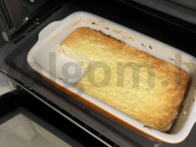 Varškės apkepas su razinomis ir citrinos žievele Žingsnis 3