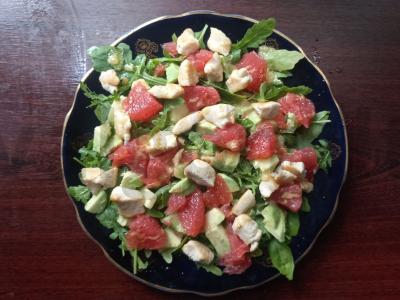 Salotos su vištiena ir greipfrutu Žingsnis 6