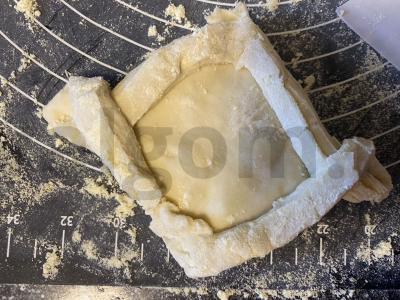 Hachapuri „Drakono akis“ su putpelių kiaušiniu Žingsnis 3