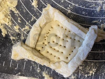 Hachapuri „Drakono akis“ su putpelių kiaušiniu Žingsnis 4