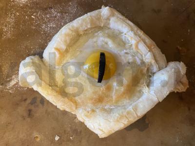 Hachapuri „Drakono akis“ su putpelių kiaušiniu Žingsnis 9