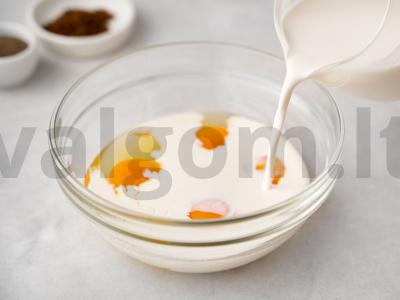 Sūrio ir grybų pyragas Žingsnis 5