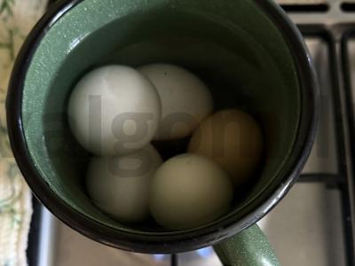 Velykiniai kiaušiniai karkadėje Žingsnis 1