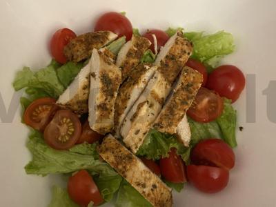 Salotas su vištiena ir česnakiniais skrudintais duoneliais Žingsnis 4