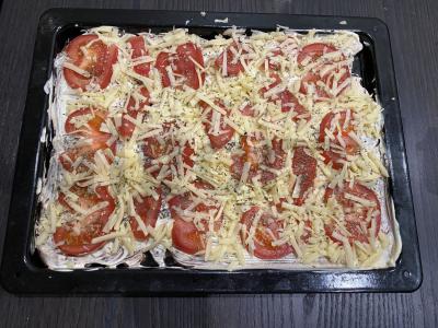 Sultingas vištienos filė su pomidorais po sūrio kepure Žingsnis 9