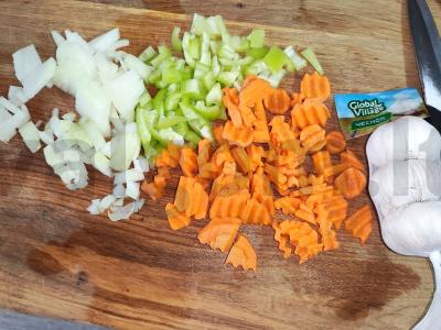 Grikių košė su troškiniu ir daržovėmis Žingsnis 2