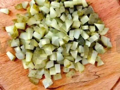 Salotos su marinuotais agurkais „Rudens“ Žingsnis 2