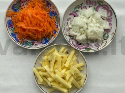 Itališkas sriuba su raudonąja lęšių Žingsnis 1