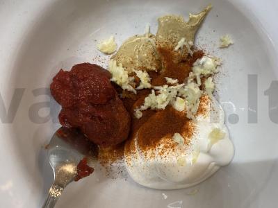 Kepinys puoduose su kukurūzais Žingsnis 5