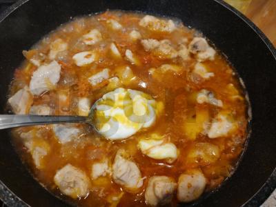 Vištiena su baltais pupelėmis grietinėlės padaže Žingsnis 10