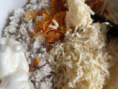 Šamų kotletai su morkomis ir sūriu Žingsnis 4