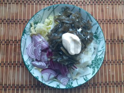 Salotas „Tris kopūstai“ Žingsnis 2