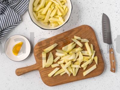 Sluoksniuotas salotas su apelsinais ir sūriu Žingsnis 5