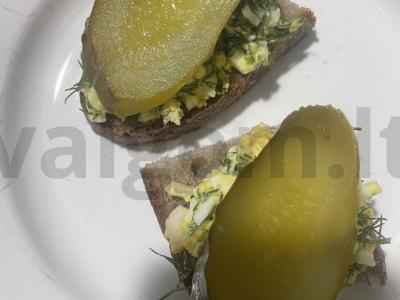 Užkandis „Sumuštinis su marinuotu agurku“ Žingsnis 8