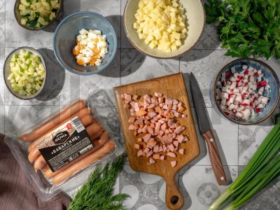 Okroška su obuoliu ir dešrelėmis Žingsnis 3